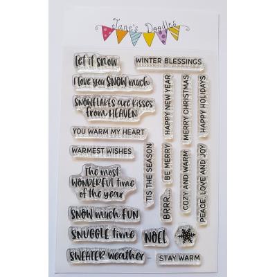 Jane's Doodles Clear Stamps - Winter Words